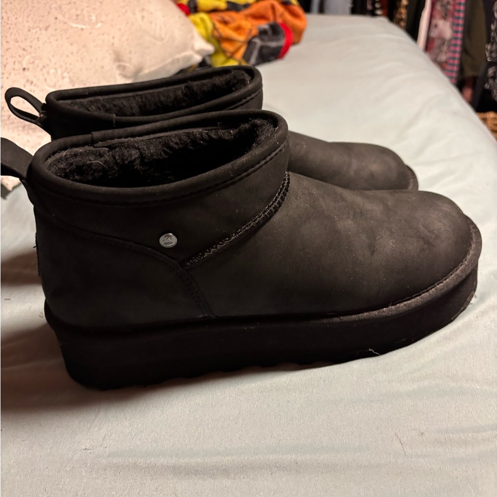 BearPaw Charcoal Ankle Booties
